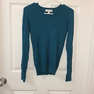 Merona small emerald green sweater v neck small
